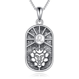 YAFEINI Zodiac Sign Necklace for Women 925 Sterling Silver Constellation Pendant Necklace Astrology Horoscope Zodiac Sign Jewellery Gift, Sterling Silver, No Gemstone