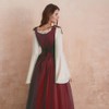 Abaowedding Womens's Medieval Renaissance Costume Cosplay Chemise and Over Dress