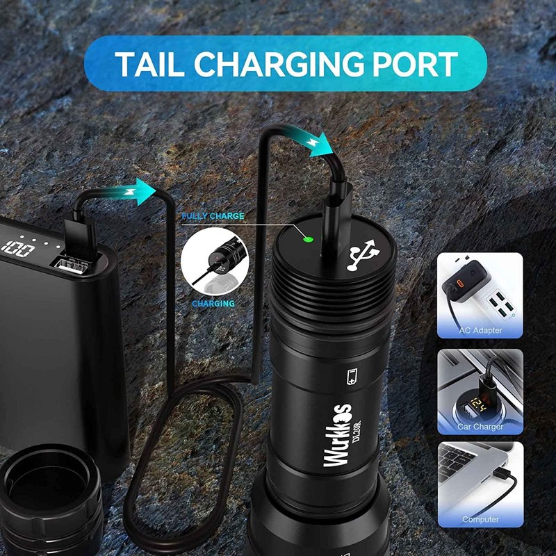 Wurkkos DL20R Diving Flashlight 3200 Lumen Dive Light 100M Scuba