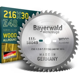 Bayerwald HM Circular Saw Blade Series 11.58 Alternating Tooth Negative for Wood