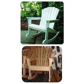Woodcraft Project Paper Plan To Build Rocking Adirondack Chair - Material Not Included