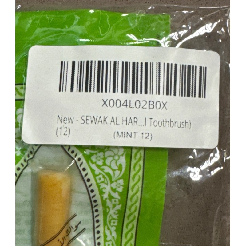 Zenia 12 Pack Sewak Al-Haram Natural Miswak Toothbrush Organic Siwak