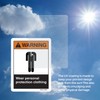 Wear Personal Protection Clothing ANSI Warning Vinyl Decal Label 24