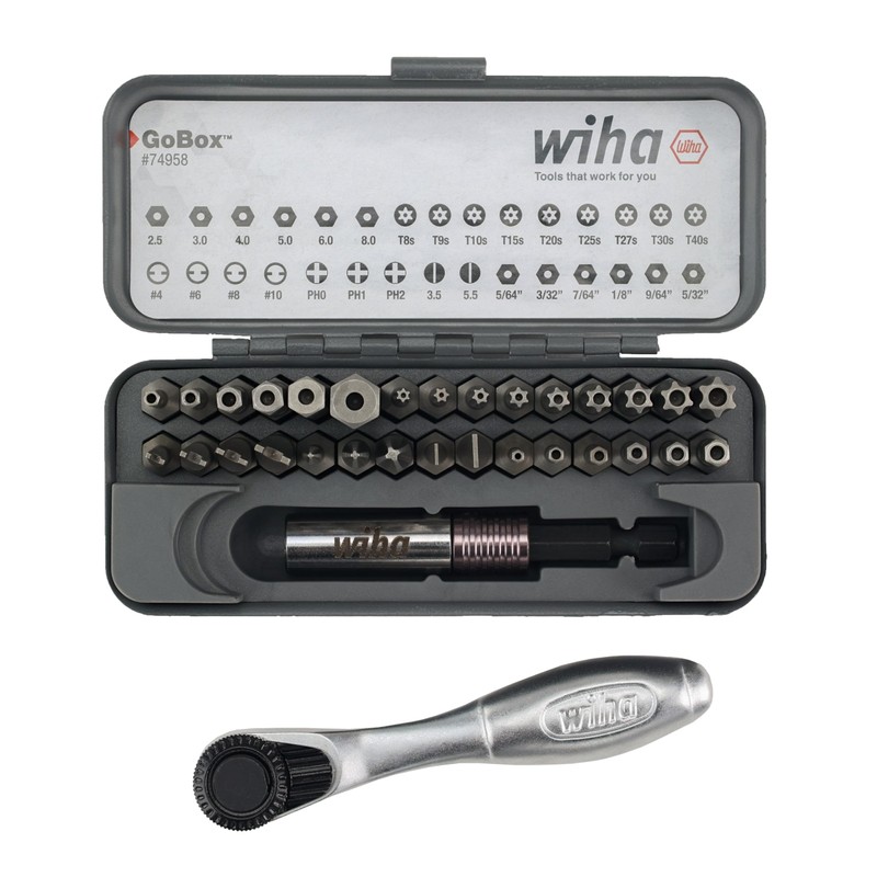 Wiha 74958 32 Piece GoBox Security Bit Set with Mini