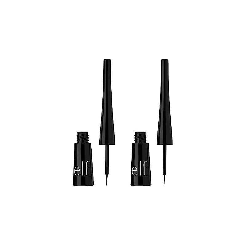 e.l.f. Cosmetics Expert Delineador Líquido Jet Black Negro Intenso Set