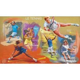 Central African Republic 5165-5168 Sheetlet (complete. issue) unmounted mint/never hinged ** MNH 2014 Tennis Players (Stamps for collectors) Tennis/Tabletennis