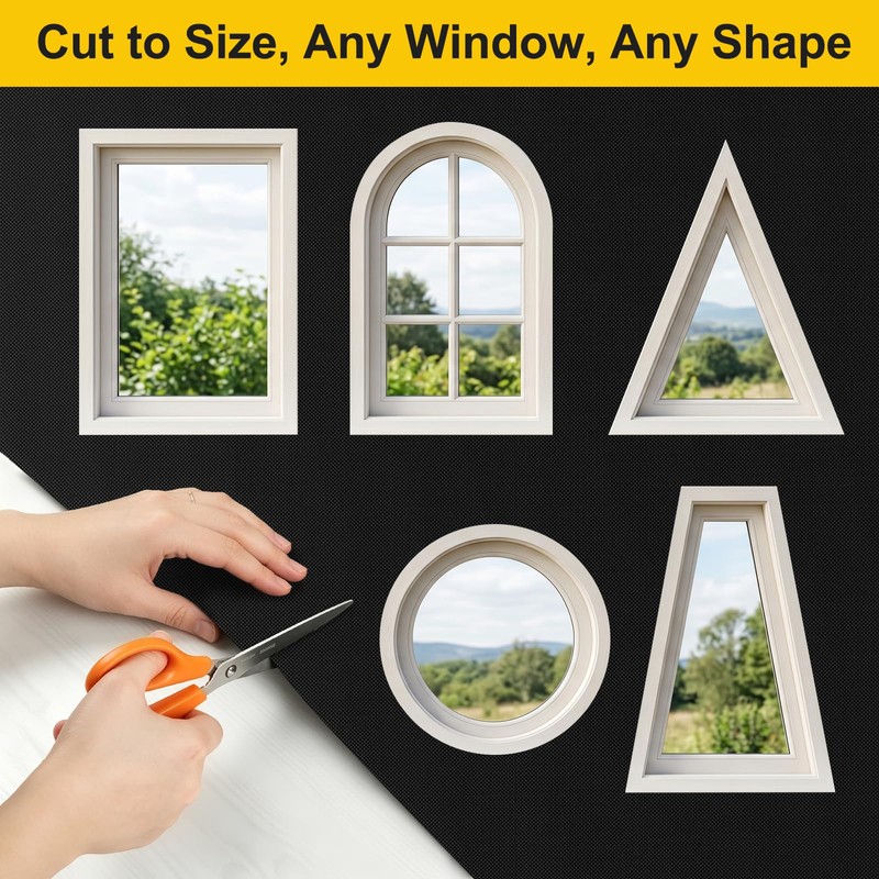 100% Blackout Curtains Bedroom No Drill DIY Curtains 57"W x