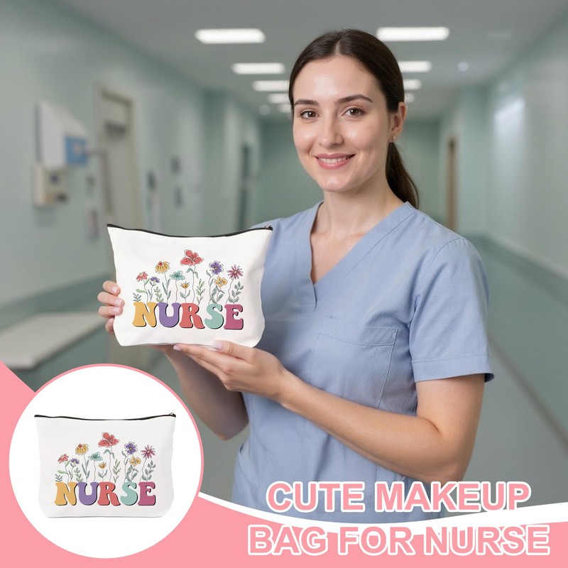 LSVGSAK Nurse Makeup Bag Nurse Gifts for Women Nursing Cosmetic