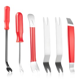 6 Teiles Hebelwerkzeug Auto Demontage Werkzeug aus Metall Auto Werkzeug, Robuste Türverkleidung Kfz Werkzeug Zierleistenkeile Clipheber Kfz Trim Tool Kit für Entfernung Autotür Türverkleidung,Platten