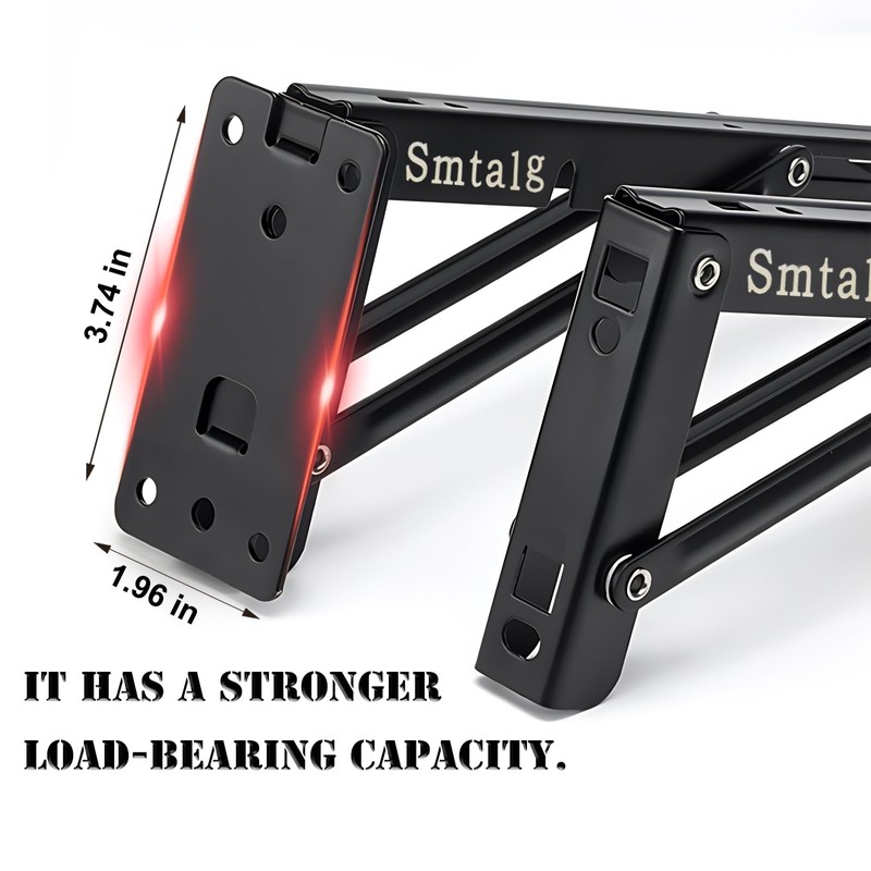 Folding Shelf Brackets， Detachable Folding Bracket，2 Pack Heavy Duty Wall