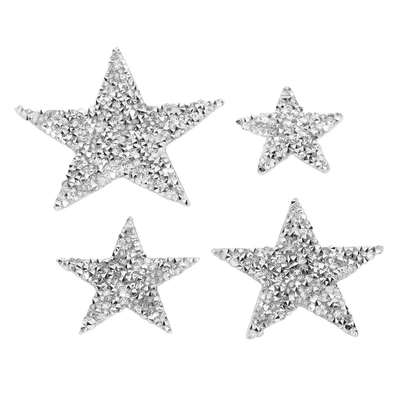 20pcs Rhinestone Star Patches Exquisite Beautiful Iron On Patches Sew