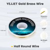 18 Gauge Brass Wire Half Round 1.02x0.51mm - 3.0 oz