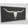 Knotty Oar Wood Shop Longhorn Skull Hidden Gun Storage Safe