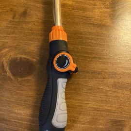 Pugpun Heavy Duty Metal Watering Wand - 16” Garden Hose Wand with Swivel Ratchet Hea...