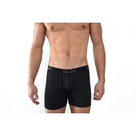 Chill Boys Trunks for Men - Soft Stretch Moisture Wicking Mens Underwear. Quick Dry Athletic Performance Boxer Trunks (Large, Black)