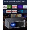 TURBOAMP 4K Projector with Wifi and Bluetooth, TURBOAMP 5G Native