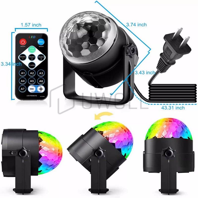 rushtech LED Disco Ball Light Party Magic Stage Light DJ