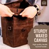 ASEBBO Insulated Lunch Bag 10L Sturdy Waxed Canvas Lunch Box