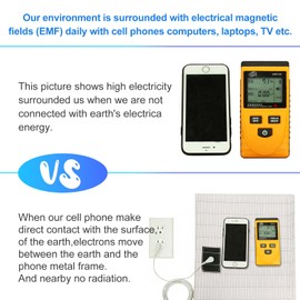 Grounding Sheet with Earth Connection Cable, Conductive Grounding Mat for Better Sleep, Earth Energy and Recovery (152 x 203 cm)