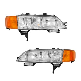 PM Auto Headlights Assembly Turn Signal Lamp Replacement for 1994-1997 Honda Accord With bulb Halogen Headlight Assembly Pair Faros Delanteros