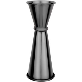 304 Stainless Steel Double Cocktail Jigger Japanese Style Measuring Cup Bar Tool Shot for Bartending Bartender Jiggers Ounce Measurements Alcohol Drink Markings Perfect Party Kitchen Tools (Black)