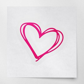 Decal Stickers of Hearts (Pink) (Set of 2) Luxury Weatherproof Vinyl Decal Stickers for Laptop Desktop Smartphone Car Dirt Bike Wall Room Mason Jar Bathtub Door Skateboard - ANDsticd89712PI