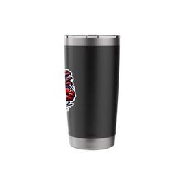 French Flag France Fan Art Strong Rooster Retro Stainless Steel Insulated Tumbler