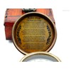 KHUMYAYAD Antique Brass Pocket Compass Handcrafted Full Functional with Leather