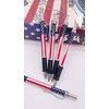 QFSH 12Pcs American Flag Retractable Ballpoint Pens 1mm Black Ink