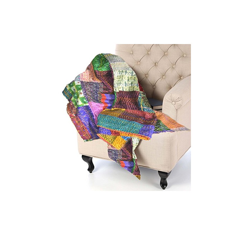 KraftDirect Quilts Throws, Decorative Throws For Sofa, Quilted Throws For