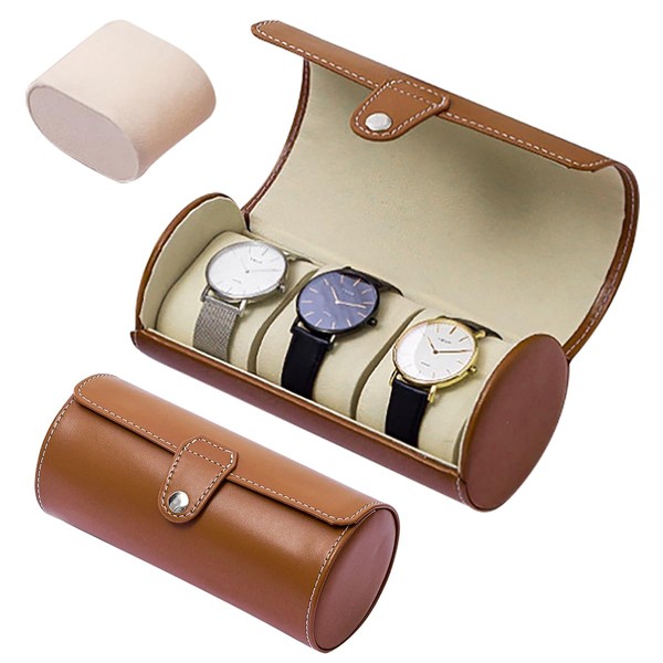 Caja de Reloj con 3 Ranuras, Watch Roll de Viaje