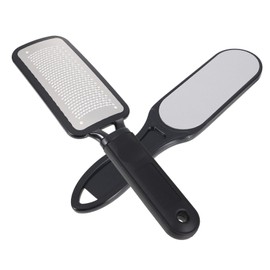 FRCOLOR Footboard File Set 2pcs Callus Remover Foot Scrub Pedicure Rasp Dead Skin Wall Mountable Stainless Steel Plastic Handle