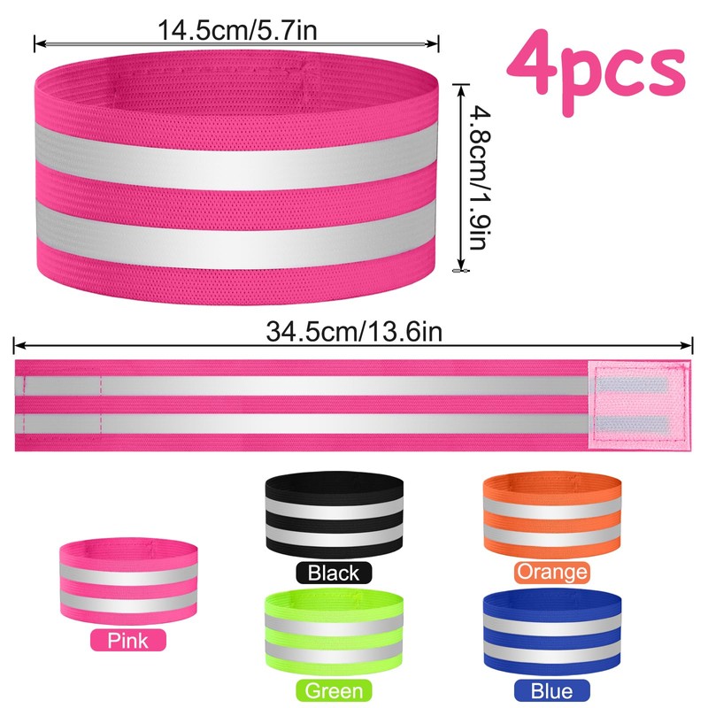 Heveer Reflective Bands Reflective Band Elastic Reflective Safety Wristband for