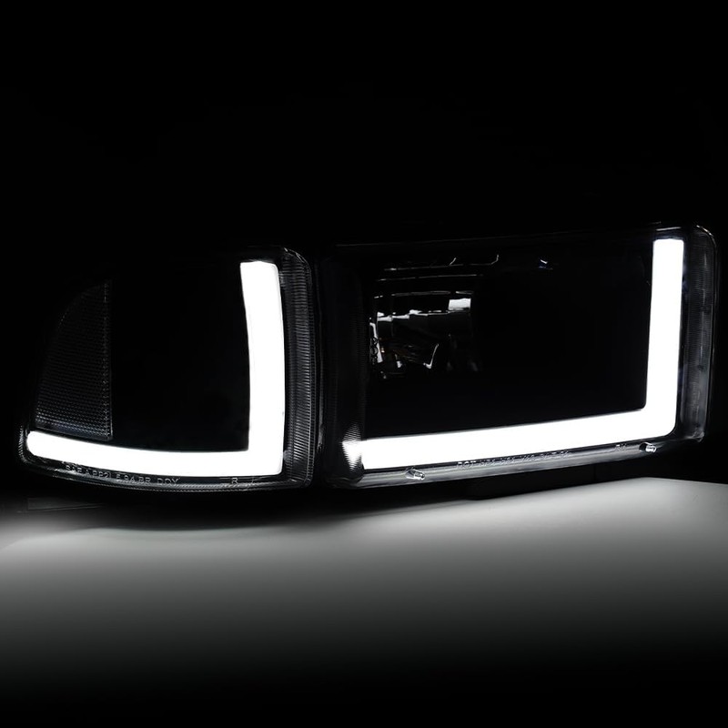 DimFlux LED DRL Headlight Assembly, Compatible with 1994-2001 Dodge Ram