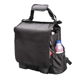 Front Seat Car Organizer with Cover and Laptop Storage - Back Seat or Passenger Car Organization with Adjustable Straps - Universal for Police, Driver, Office, Travel, Truck, Ideal for Law Enforcement