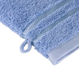 Schiesser Milano Terry Wash Mitt Set of 5 | 100% Cotton from Sustainable Production | Soft, Absorbent, Colourfast | 16 x 22 cm | Light Blue