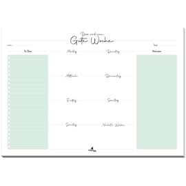 Weekly Planner Notepad A4 with 50 Sheets I ToDo List & Daily Planner