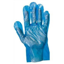 We Can Source It Ltd - Disposable Food Safe Textured Blue PE Plastic Polythene Gloves for Catering and Cleaning - 200 Gloves (2 Packs)