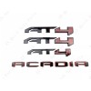 GMC 4PC Gloss Black Red Door Rear Tailgate AT4 Acadia