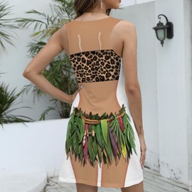Kasopp - playera sin mangas para mujer, diseño de bikini con estampado de cuerpo, Hawái, XL