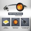 TMH 20 Pcs 3/4 Inch Side Marker Amber Lights with