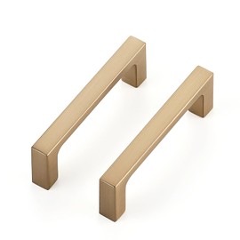 Ravinte 5 Pack Solid 3 Inch Kitchen Square Cabinet Handles Champagne Bronze Cabinet Pulls Drawer Pulls Kitchen Cabinet Hardware Kitchen Handles