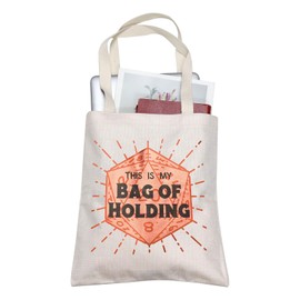 BLUPARK Bag Of Holding Tote Bag DND Dice Canvas Tote Bag DM GiftDnD Bag of Holding Inspired Gift DnD Accessory Tabletop Game RPG Gift (Bag Holding Tote)