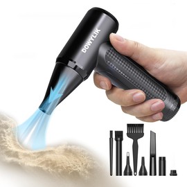 DOWYLIK Compressed Air Duster - 150000RPM Brushless Motor, Mini Air Blower for PC Cleaning Kit, Canned Air Duster for Computers, Rechargeable & Portable Compressed Air for Electronics