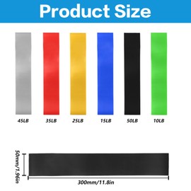 Fitnessbänder 6er-Set, Widerstandsbänder Set Krafttraining Resistance Bands Sets, Gymnastikband Gymnastikbänder mit 6 Widerstandsstufen für Sport Bänder Trainingsband Fitness Gymnastik Pilates Bands