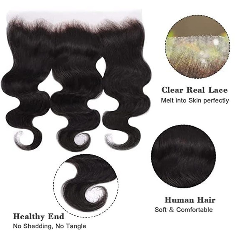 Front Closure 5.1 x 1.5 Inch Wavy Transparent Swiss Lace