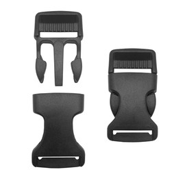 Kbraveo 60Pack 3/4" Wide Black Safety Side Quick Release Buckle Plastic Buckles Black Adjustable Buckles,Plastic Buckle Clip