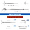 Muzata 20 Pairs 1/8" Cable Railing Hardware Kit Swage Toggle