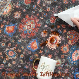 Runners for Hallways Kitchen Runner Rug Non Slip 2'x10' Long Washable Runner Rugs with Rubber Backing Soft Vintage Carpet Runner for Hallways, Kitchen, Laundry, Bedroom, Bathroom (Dark Espresso)