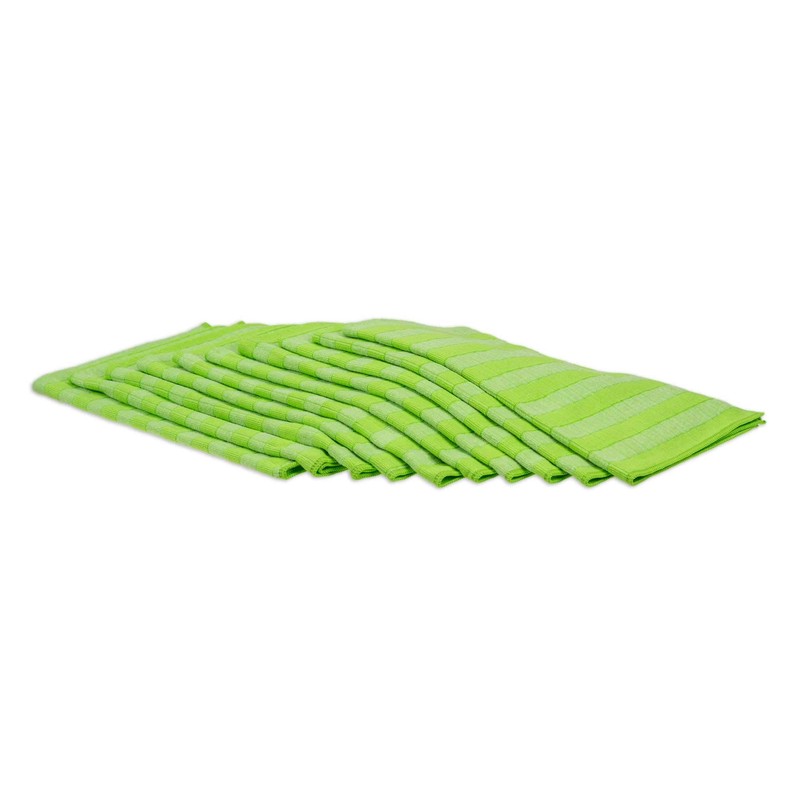Respekt Microfibre 10-Piece Tea Towel Set, Orange/Green – Original As